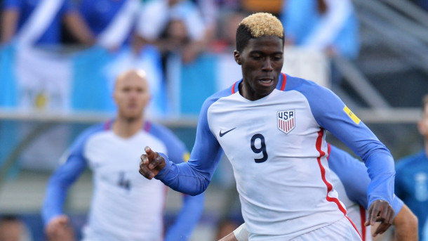 Gyasi Zardes' pace gave Guatemala defense a headache on Tuesday at MAPFIRE Stadium. Photo provided by Getty Images. 