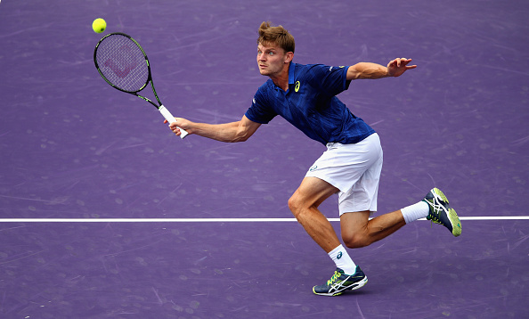 David Goffin plays a forehand in Miami (Photo: Getty Images)