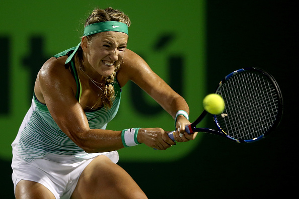 Azarenka batling hard turning up the aggression | Photo courtesy of: Matthew Stockman/Getty Images