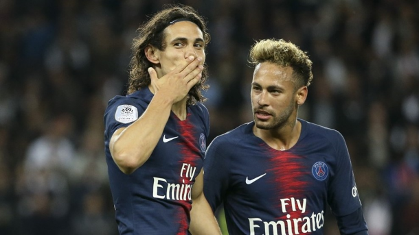 Cavani y Neymar. Foto: Sitio oficial UEFA.