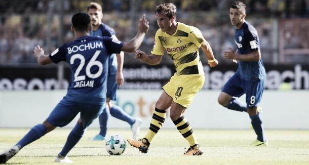 Mario Gotze en el encuentro frente al Bochum. | Foto: Borussia Dortmund
