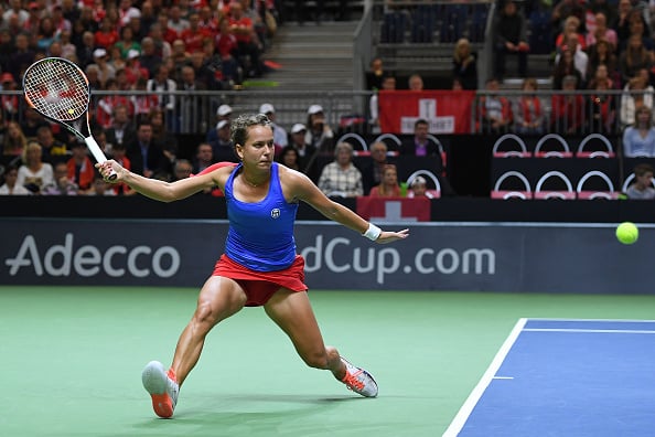 Strycova gave the Czechs the early lead. Photo credit: Valeriano Di Domenico/Getty Images.