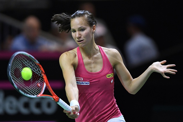 Golubic impressed by becoming the only player to win both her singles matches. Photo credit: Fabrice Coffrini/Getty Images.