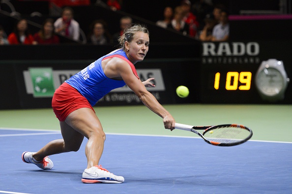 Strycova was unable to sustain her form throughout the match. Photo credit: Fabrice Coffrini/Getty Images.