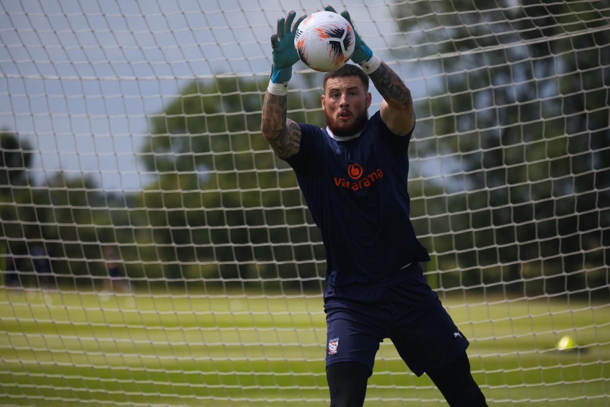 CATCH: New 'keeper Ethan Ross in action on the first day back of training (Photo: Matthew Appleby)