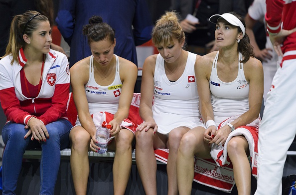 The Swiss team were in their first appearance in the World Group in more than 10 years. Photo credit: Fabrice Coffrini/Getty Images.