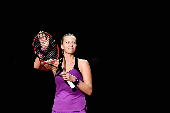 Kvitova acknowledges the crowd after her win. Photo credit: Dennis Grombkowski/Getty Images.