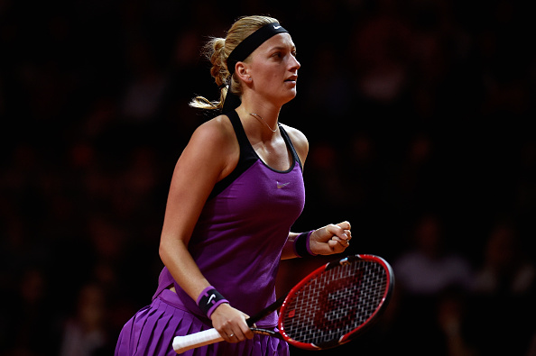 Kvitova in action at the Porsche Tennis Grand Prix in Stuttgart, where she recorded her first semifinal appearance of the year. Photo credit: Dennis Grombkowski/Getty Images.