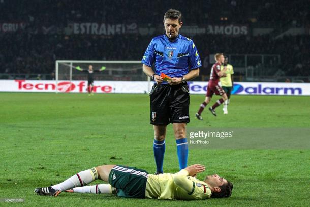 Rocchi durante un partido de la Serie A entre Milan y Torino | Foto: Getty Images