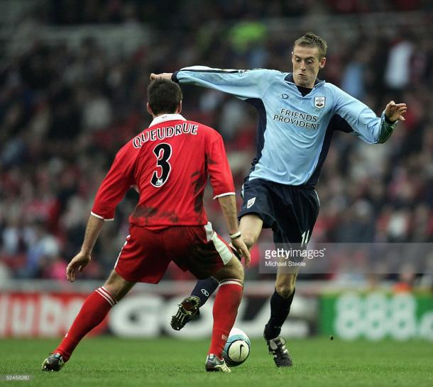 Current Stoke striker Peter Crouch in his Southampton days. Photo: Getty.