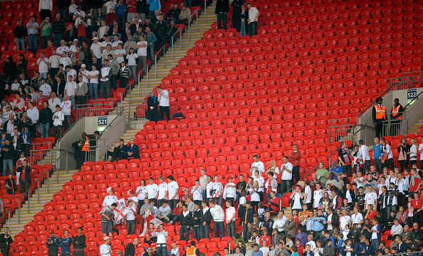 empty seats have epitomised England games at Wembley post-Brazil 2014 (photo:getty) 