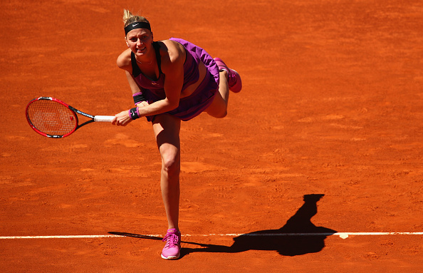 Kvitova's serve was rather mundane for the most part of the match. Photo credit: Julian Finney/Getty Images.