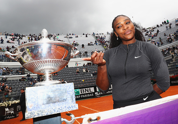 Serena Williams pictured after winning against Madison Keys during the Women's Singles Final at the The Internazionali BNL d'Italia 2016. (Photo by Matthew Lewis/Getty Images)