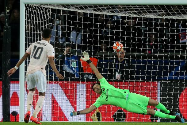 El momento exacto del gol / Foto: Twitter oficial UEFA Champions League
