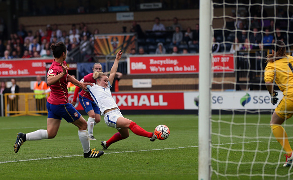 Christiansen, never far from the goals, adds another against Serbia (Photo credit: Catherine Ivill/Getty)