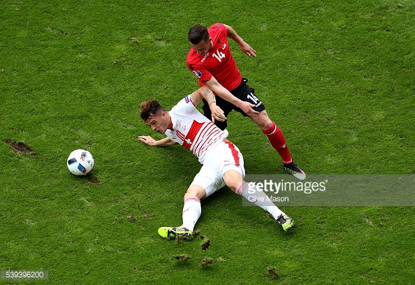 Keeping it in the family: the Xhaka brothers met during Euro 2016 (photo:getty)