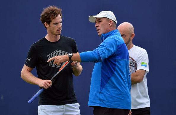 Andy Murray receioaching from Ivan Lendl at the Aegon Championships at the Queens Club/Getty Images
