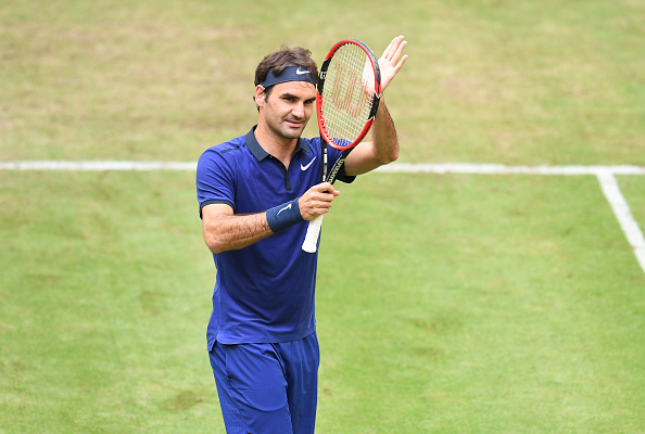 The Swiss Maestro thanks a very pro-Federer crowd after his win. Credit: Carmen Jaspersen/Getty Images