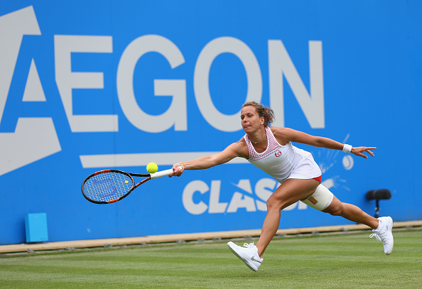 Strycova breaks first in a tight third set | Photo: Steve Bardens/Getty Images