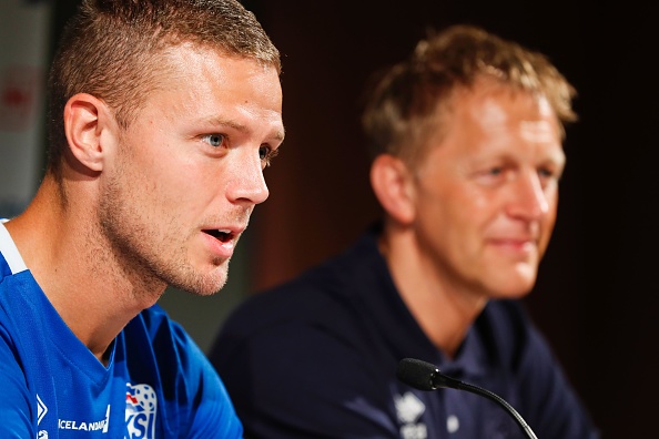 Ragnar Sigurdsson oozed confidence when talking to the media. (Photo: ODD ANDERSEN/AFP/Getty Images)