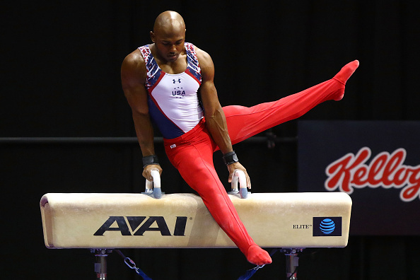 John Orozco performs on the pommel horse at the U.S. Men's Gymnastics Olympic Trials in St. Louis/Getty Images