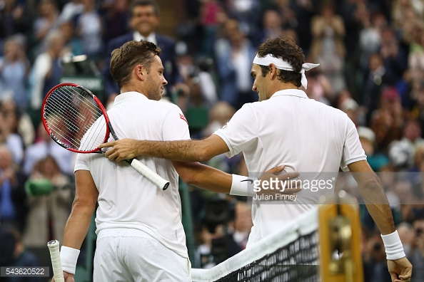 Marcus Willis played Roger Federer at Wimbledon last year. (picture: Getty Images / Julian Finney)