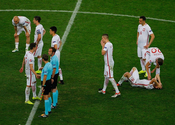 Poland's tournament ended in heartbreak on Thursday evening. (Photo: Evren Atalay/Anadolu Agency/Getty Images)