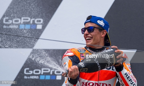 Too soon for Marquez to start celebrating the championship win? - Getty images
