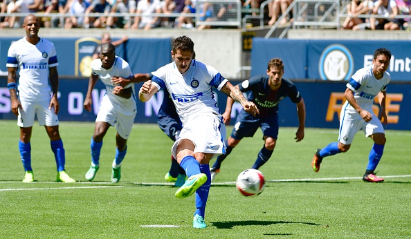 Jovetic dispatched Inter's only goal from the spot | Ankur Dholakia/AFP/Getty Images