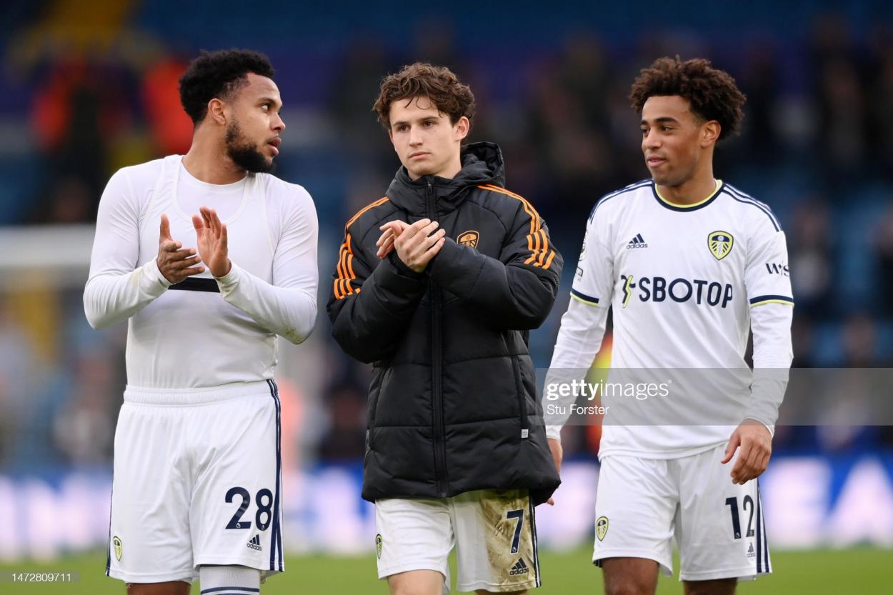 Leeds' American, midfield trio (Photo by Stu Forster/Getty Images)