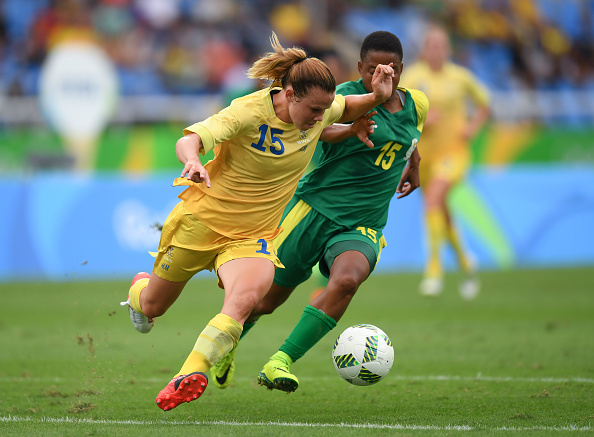 Jessica Samuelsson could miss Sweden's next two games with ankle injury. (Photo: Stephen McCarthy/Sportsfile via Getty Images)