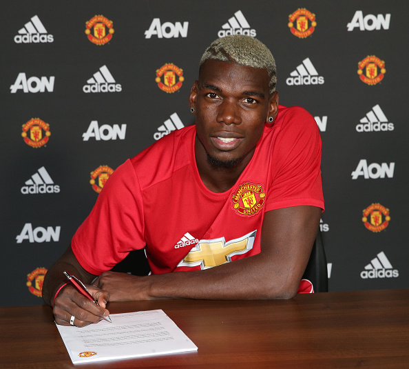 Paul Pogba been unveiled as a Manchester United player | Photo: Getty Images