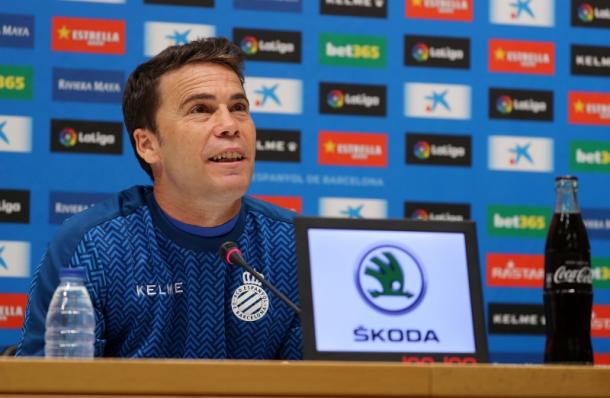 Rubi en rueda de prensa | Foto: RCD Espanyol