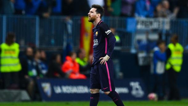 La delusione di Messi dopo la sconfitta di Malaga (Fonte foto: As.com)