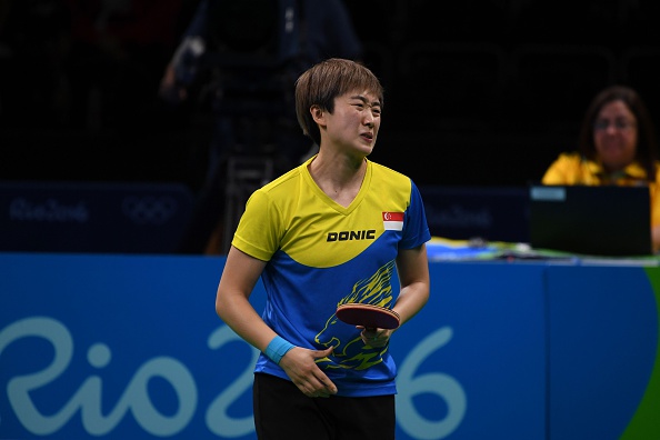 Feng failed to see out the first game despite holding the lead | Photo: Luis Acosta/Getty Images