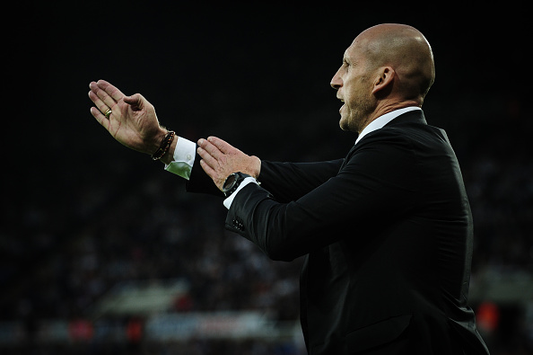 Reading manager Jaap Stam on the touchline in their 4-1 defeat to Newcastle United | Photo: Getty Images