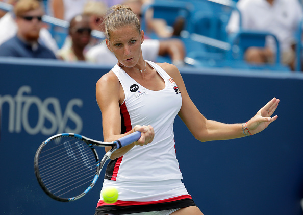 Pliskova was firing some fine winners | Photo: Andy Lyons/Getty Images