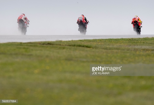 Ducati one, two, three in the wet - Getty Images