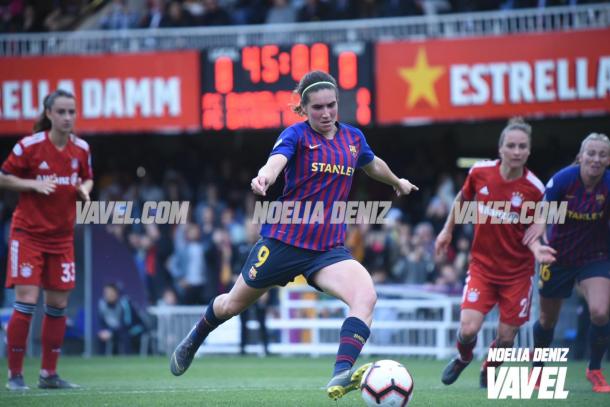Mariona Caldentey transformó el penalti que supuso el 1-0 | Fuente: Noelia Déniz (VAVEL)