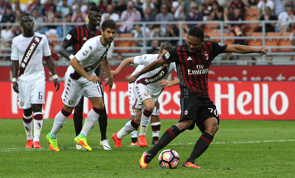 Bacca scored his third from the spot | Photo: Marco Luzzani/Getty Images