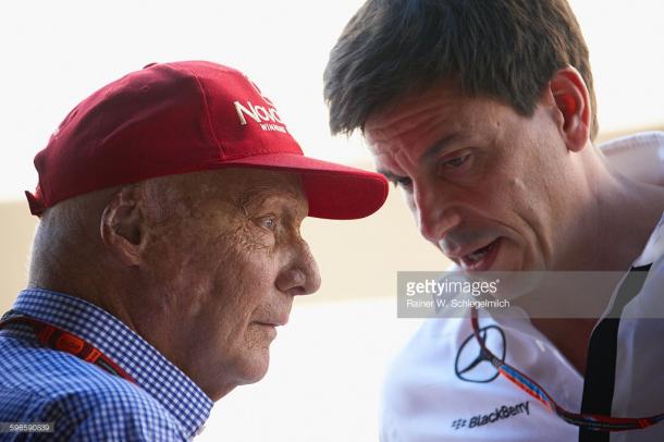 Lauda and Wolff have helped bring titles to Mercedes. | Photo: Getty Images/Rainer W.Schlegelmilch