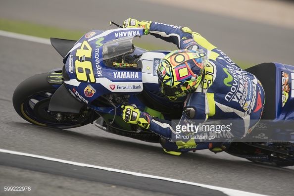 Rossi in action at the Ocot British GP - Getty Images