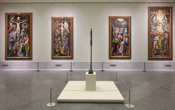 Imagen de las salas de exposición. © Alberto Giacometti Estate / VEGAP, Madrid, 2019. Fotografía © Museo Nacional del Prado