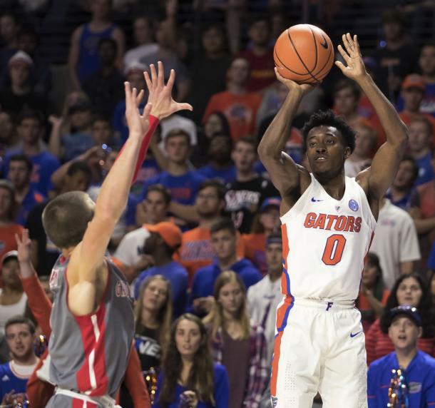 Okauru is one of several deadly shooters on Florida's team/Photo: Ron Irby/Associated Press