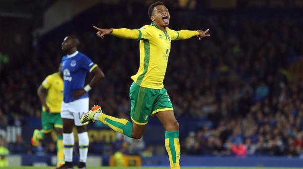 Murphy celebrando el segundo y definitivo gol del partido. Fuente: Norwich