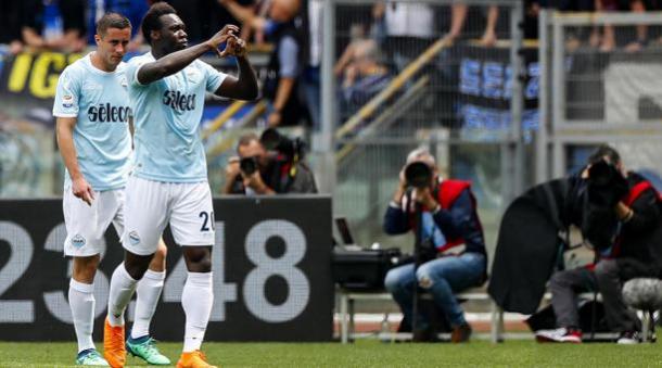 Caicedo tras marcar el gol del 1-1 a la Atalanta. / Foto: sslazio.it