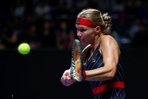 Kiki Bertens in action | Photo: Clive Brunskill