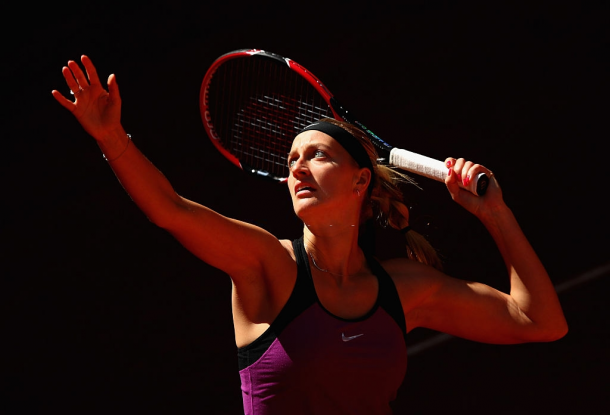 ​ Kvitova's title defence took off with a solid win over Lara Arruabarrena in the opening round. Photo credit: Clive Brunskill/Getty Images. ​