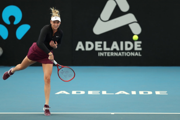 Donna Vekic in action at the Adelaide International | Photo: Paul Kane