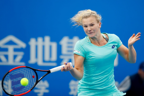 Siniakova is looking to become the first Czech not named Pliskova to beat Kvitova since May 2012. Photo: Wu Zhizhao/Getty Images.